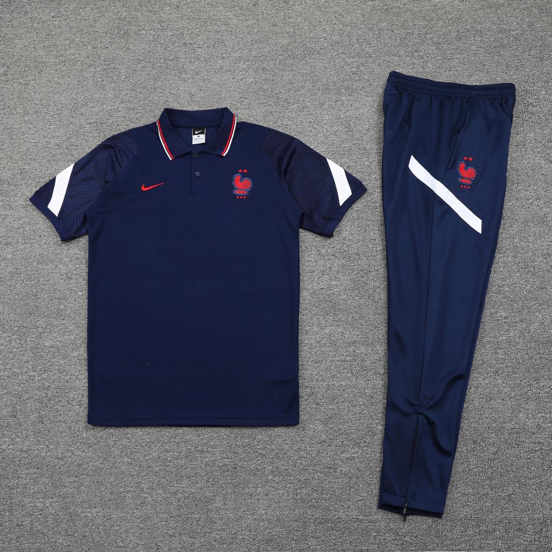 AAA Quality France 20/21 Dark Blue/Red Training Kit Jerseys